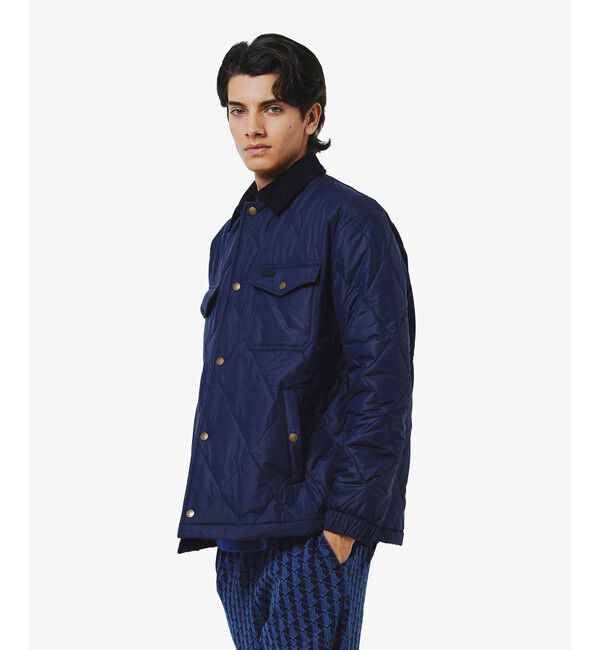 LACOSTE「THERMORE中綿 コーデュロイカラーキルティングジャケット」|ブルゾン・スタジャン|