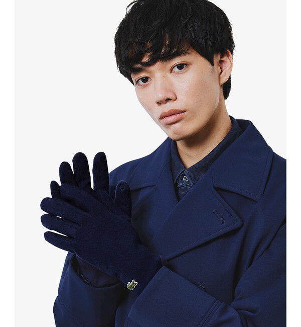 LACOSTE「サスティナブルジャージグローブ」|手袋|