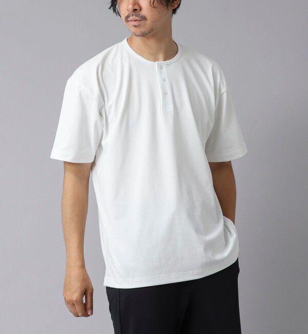 NOLLEY'S goodman「【ACTIVE SECT】《限定展開》UVカット ヘンリーネックTシャツ 25SS」|Tシャツ・カットソー|ホワイト