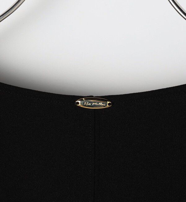 Rie Miller「ウォッシャブル袖口リブマキシ丈ワンピースジョーゼットダンボール」|ワンピース|