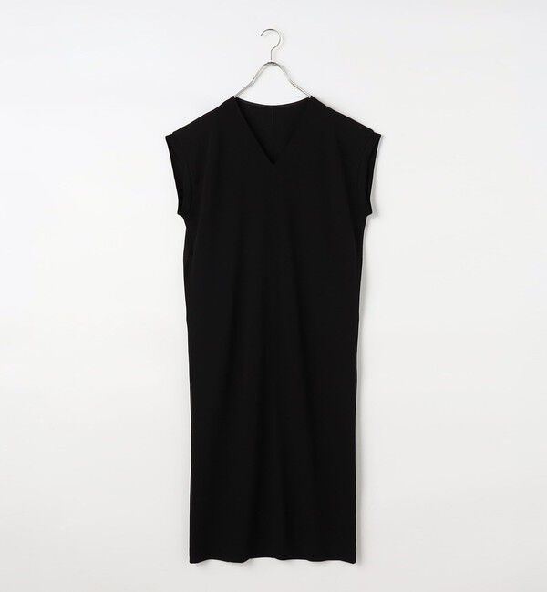 Rie Miller「ウォッシャブル袖口リブマキシ丈ワンピースジョーゼットダンボール」|ワンピース|