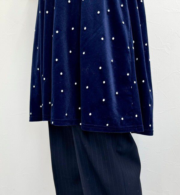 fredy emue「《セットアップ対応》ベロアドット刺繍キャミブラウス」|キャミソール|