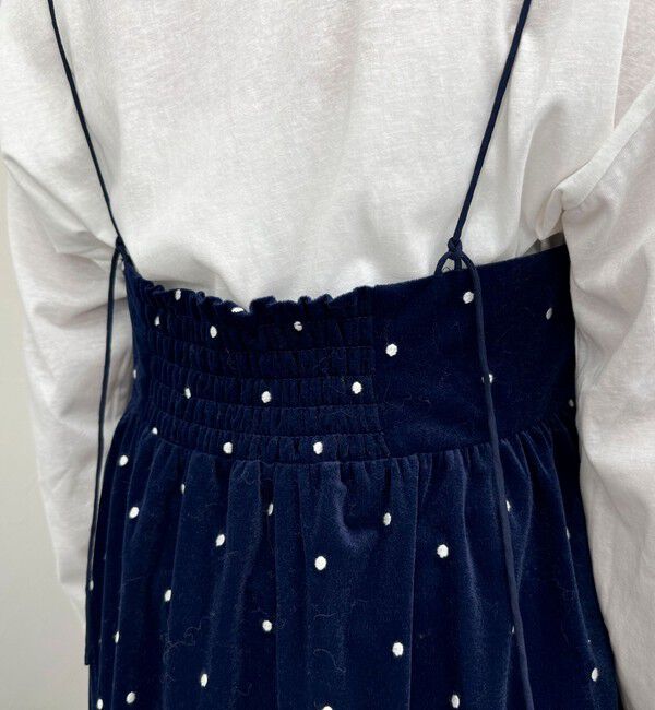 fredy emue「《セットアップ対応》ベロアドット刺繍キャミブラウス」|キャミソール|