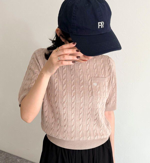 fredy emue「FR刺繍ケーブル柄ポケ付きプルオーバー」|ニット・セーター|