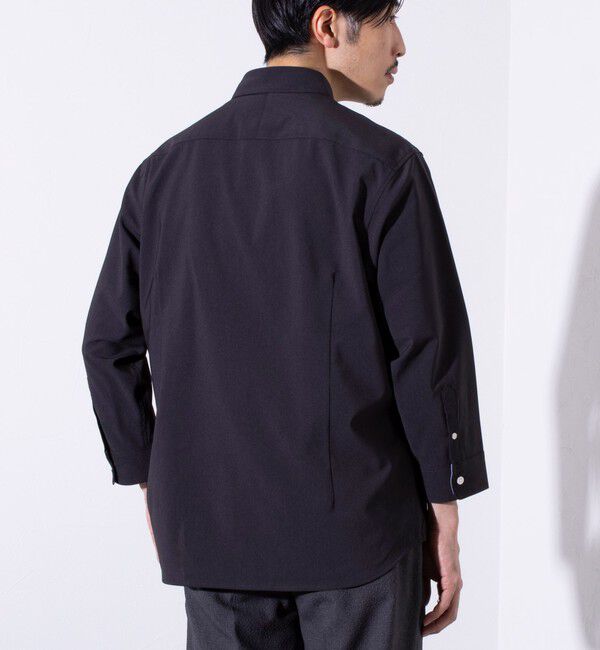 GLOSTER「【GLOSTER/グロスター】COOLMAX ポリトロ パラシュートボタン 七分袖レギュラーシャツ」|シャツ・ブラウス|