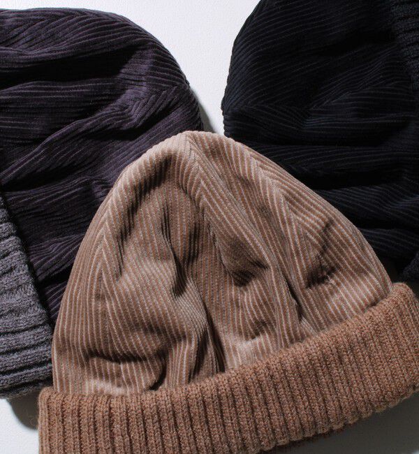 GLOSTER「【GLOSTER/グロスター】コーデュロイ ロールワッチ ニット帽」|ニット帽|