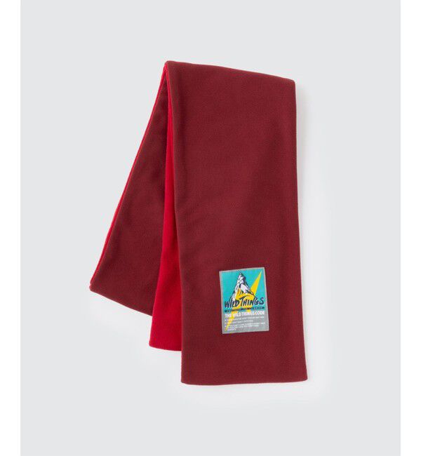 GLOSTER「【WILD THINGS/ワイルドシングス】REVERSIBLE FLEECE MUFFLER」|マフラー|ボルドー