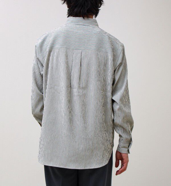 GLOSTER「【清涼感のある表情】ストライプレギュラーカラーシャツ」|シャツ・ブラウス|