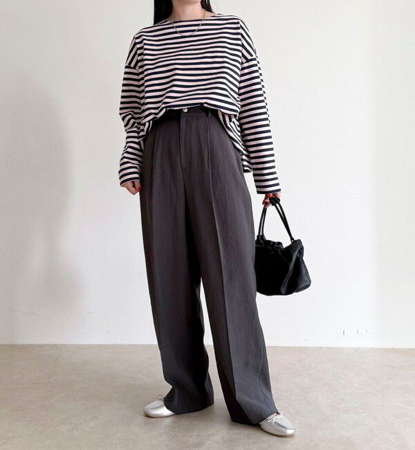 fredy emue「ボーダーハートパッチプルオーバー」|Tシャツ・カットソー|