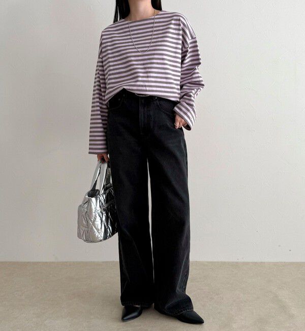 fredy emue「ボーダーハートパッチプルオーバー」|Tシャツ・カットソー|