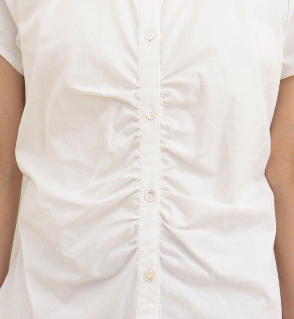 fredy emue「フロントギャザーちび袖ブラウス」|シャツ・ブラウス|