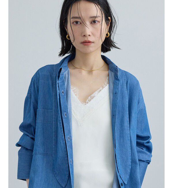 SALON adam et rope'「フレンチレースフィブリルサテンキャミソール」|キャミソール|