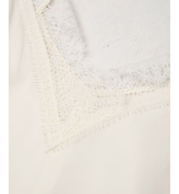 SALON adam et rope'「フレンチレースフィブリルサテンキャミソール」|キャミソール|