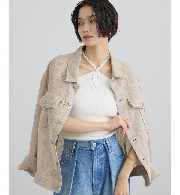 SALON adam et rope'「リネンカラミシアーGジャン」|その他|ベージュ(27)