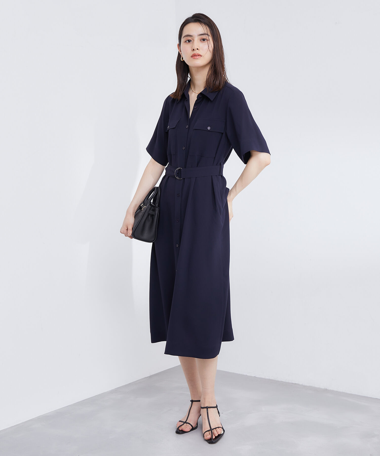 ROPE「ナロークロスストラップヒールサンダル」|サンダル|