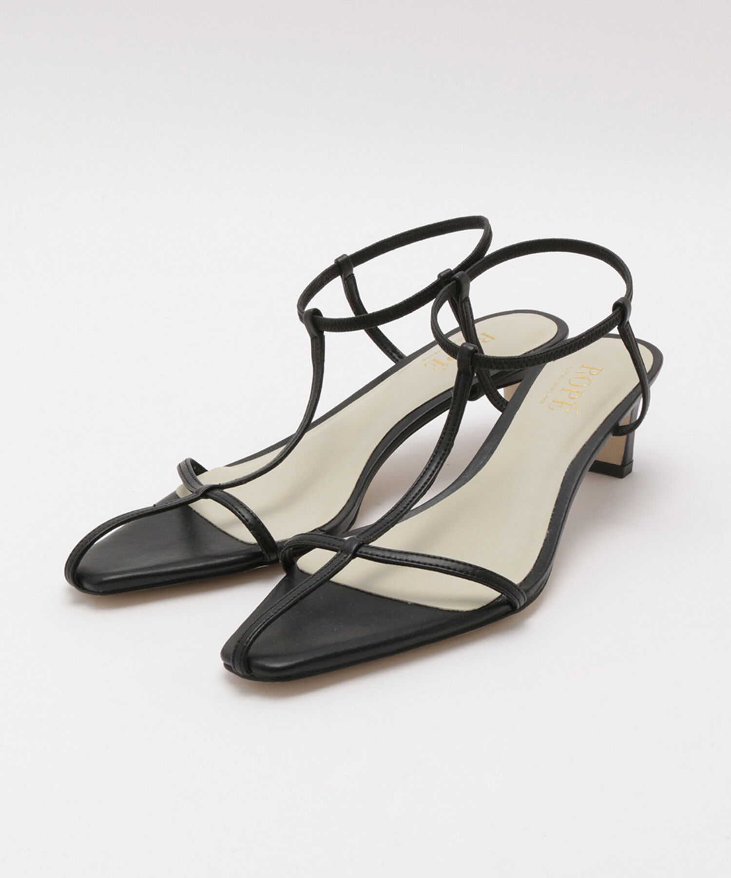ROPE「ナロークロスストラップヒールサンダル」|サンダル|