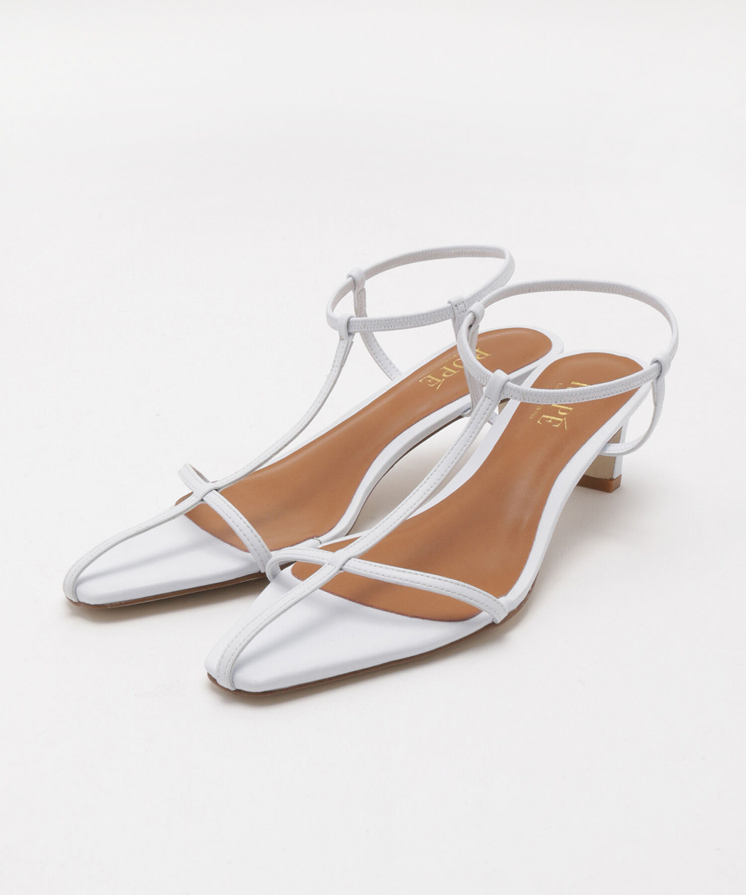 ROPE「ナロークロスストラップヒールサンダル」|サンダル|