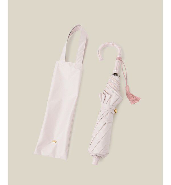 ROPE「【晴雨兼用・高機能】２段式開閉 折りたたみバンブーパラソル【UVカット/遮光・遮熱・防水効果】」|傘|