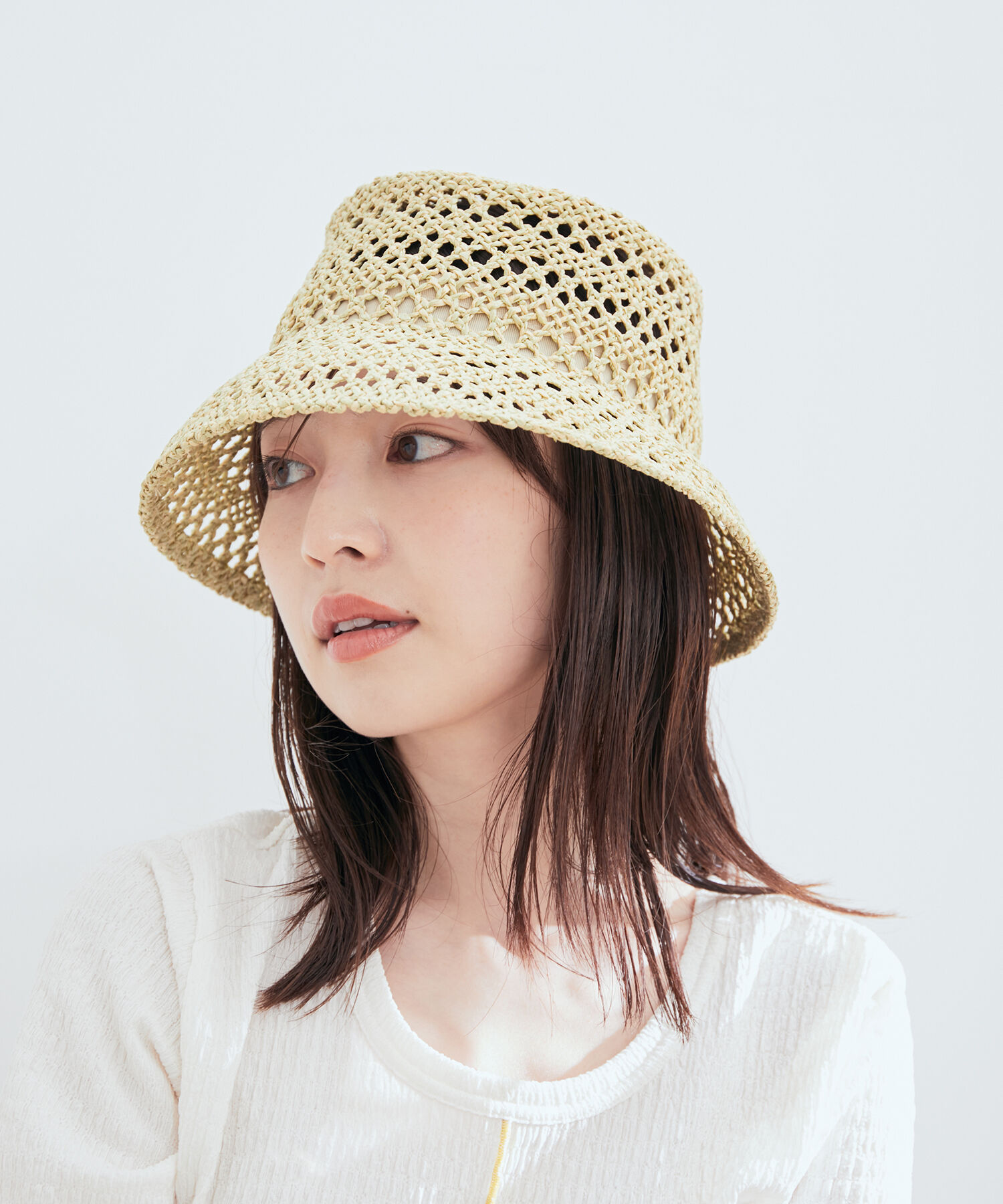 VIS「柄編みペーパーハット」|ハット|