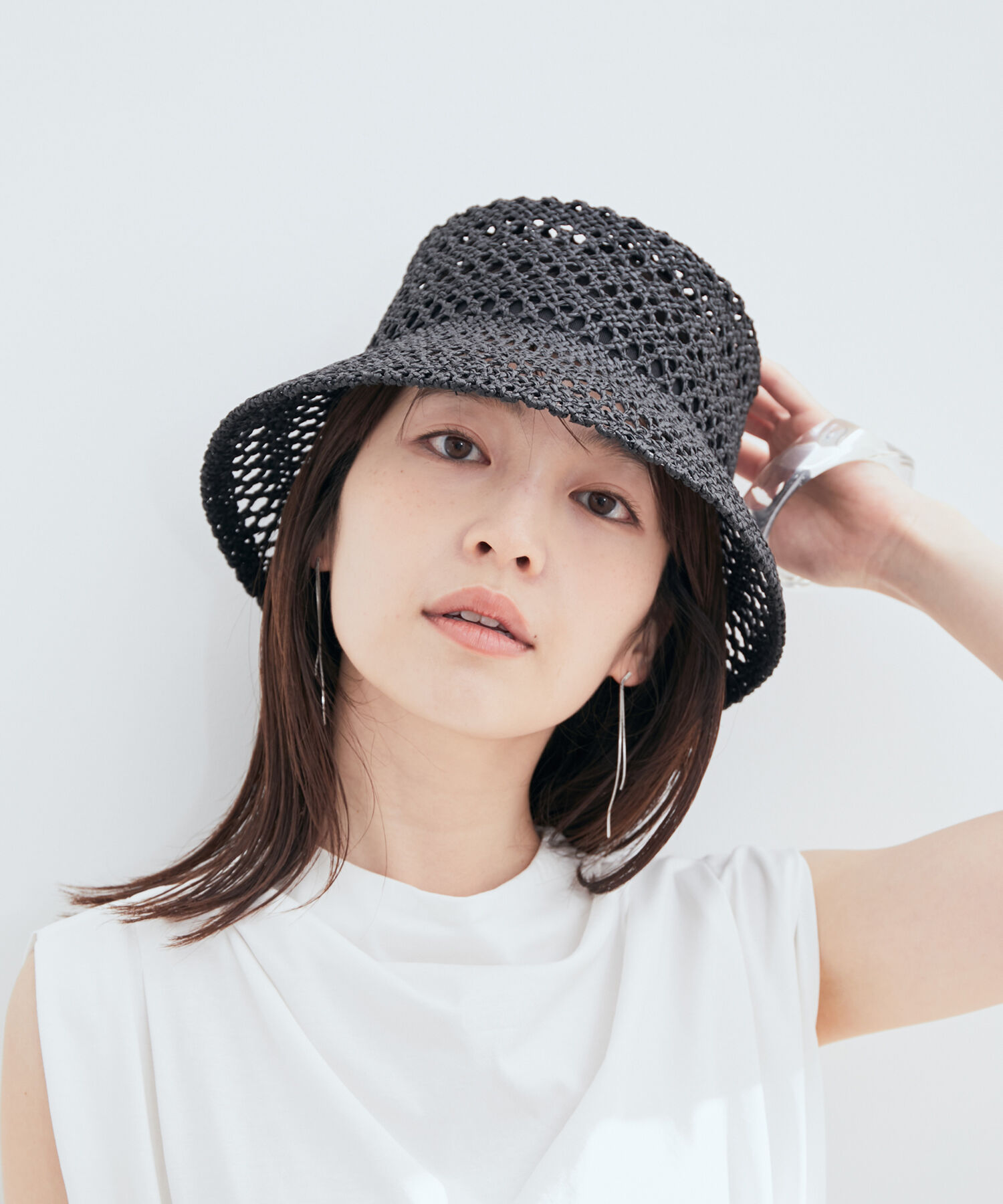 VIS「柄編みペーパーハット」|ハット|
