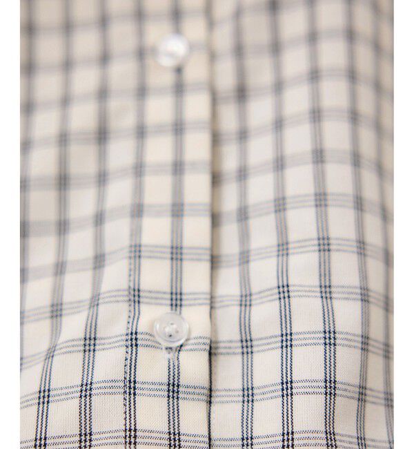 VIS「チェック＆デニムアソートボウタイリボン付きスタンドカラーシャツ」|シャツ・ブラウス|