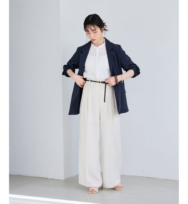 VIS「美easyリネンライクテーラードジャケット/イージーケア・接触冷感・セットアップ対応」|テーラードジャケット|