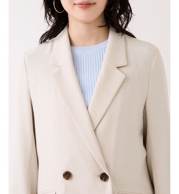 VIS「美easyリネンライクテーラードジャケット/イージーケア・接触冷感・セットアップ対応」|テーラードジャケット|