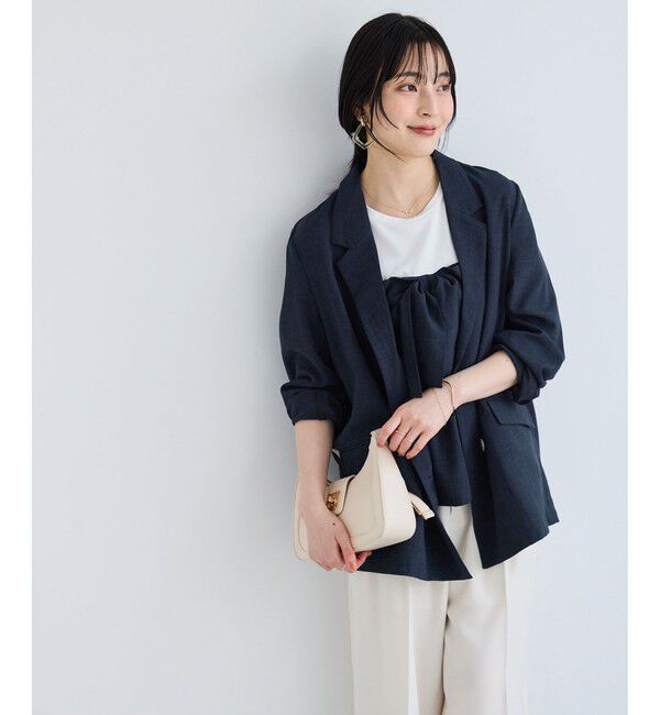 VIS「美easyリネンライクテーラードジャケット/イージーケア・接触冷感・セットアップ対応」|テーラードジャケット|