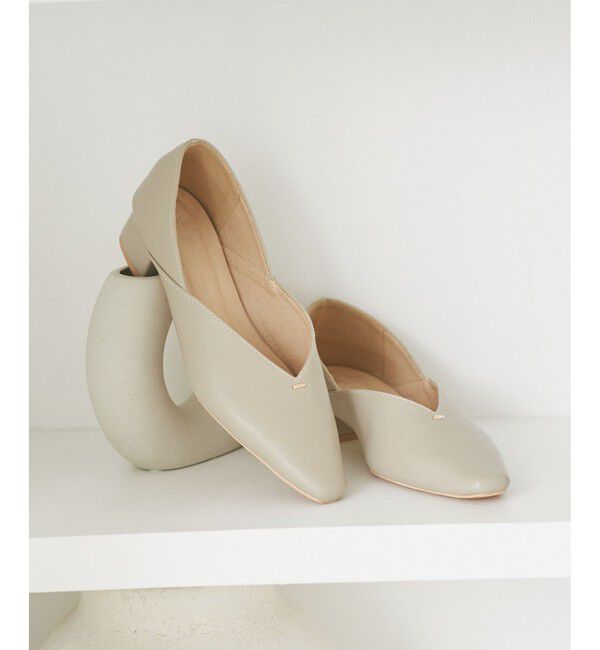 ROPE PICNIC PASSAGE「Vカットソフトバブーシュ」|パンプス|