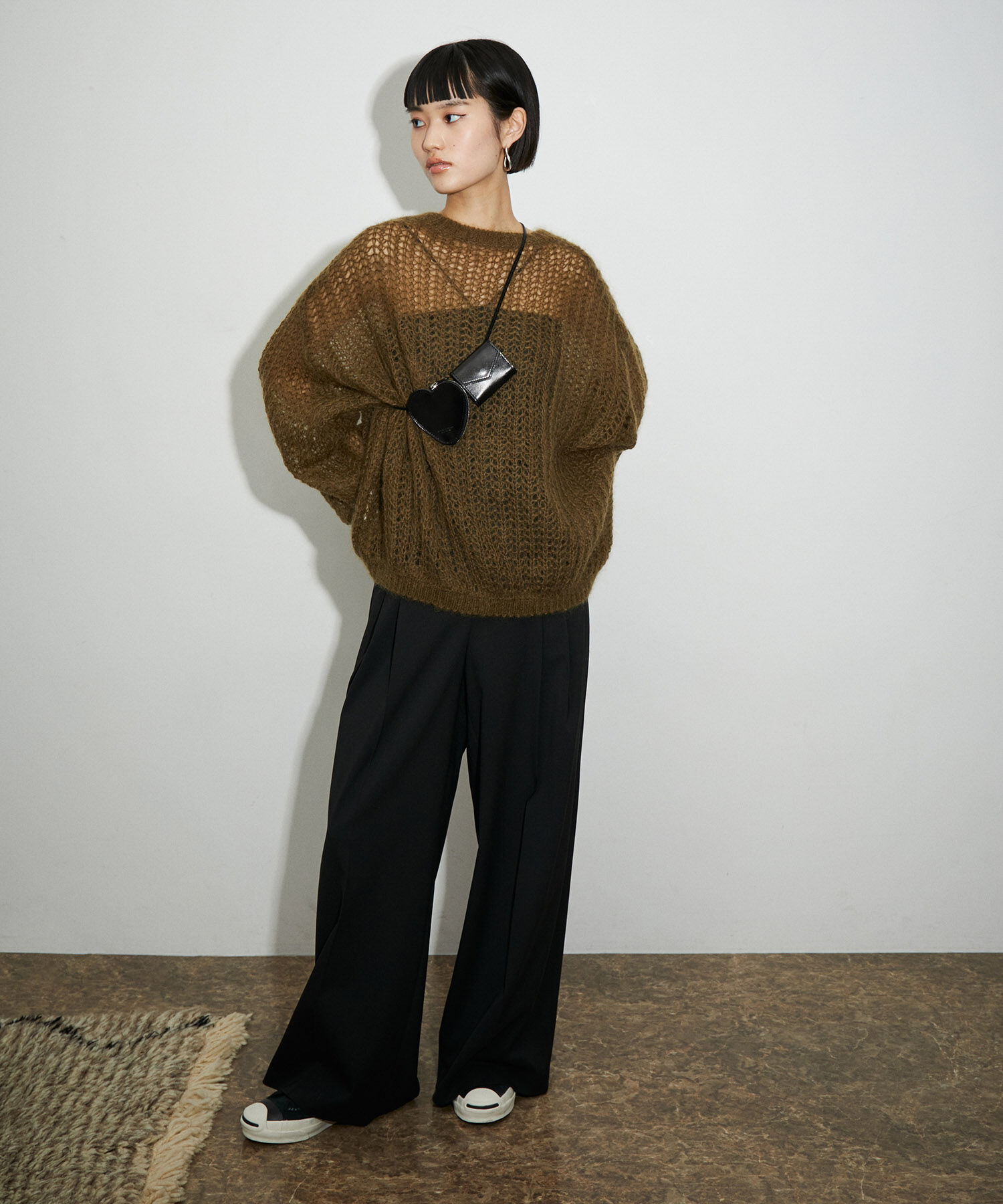 ADAM ET ROPE'「【サステナブル】2タックワイドスラックス」|スラックス|