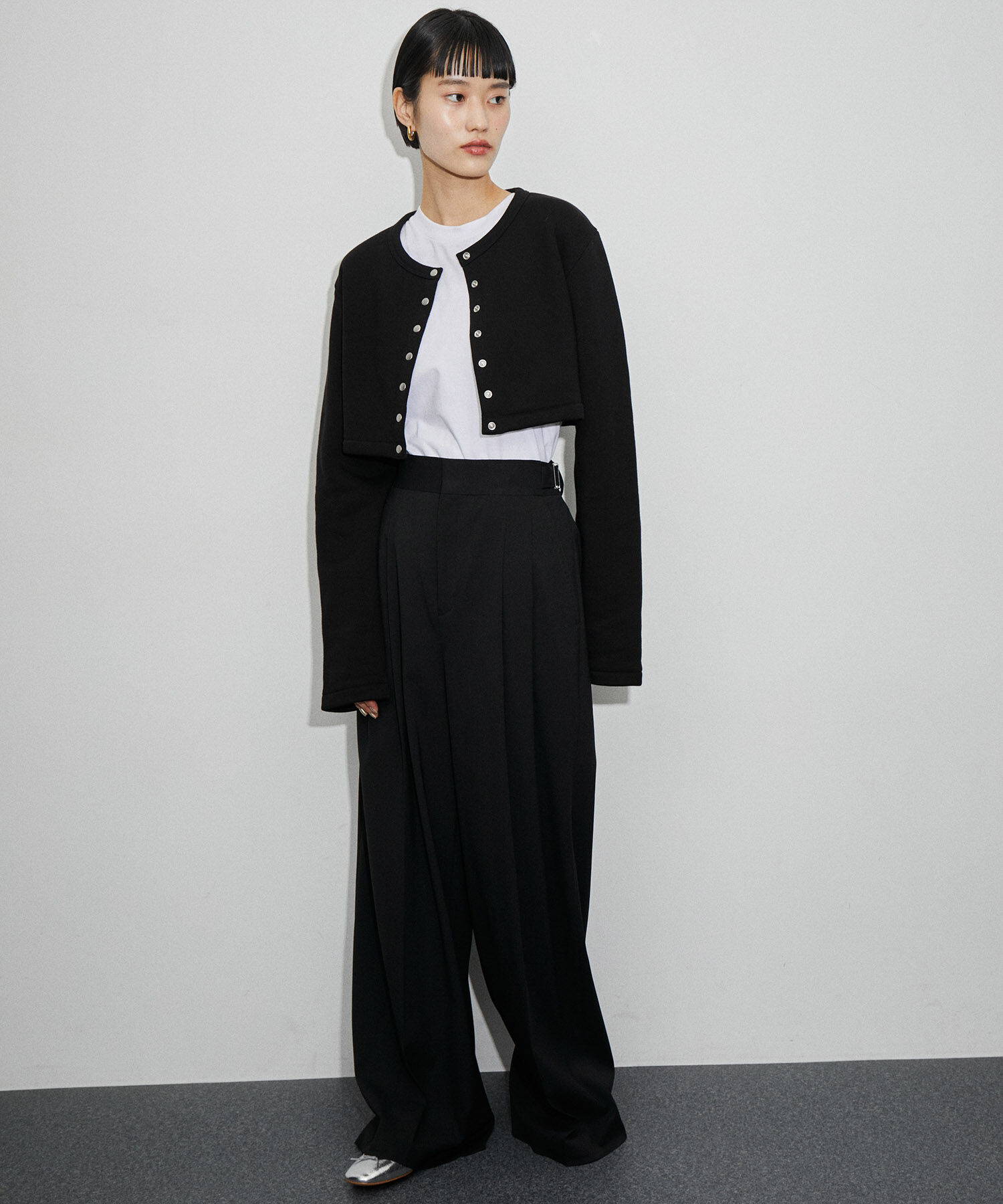 ADAM ET ROPE'「【サステナブル】2タックワイドスラックス」|スラックス|