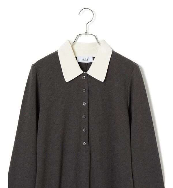 ADAM ET ROPE'「【WEB限定】・【新色追加】・【洗える】ポロシャツワンピース」|ワンピース|