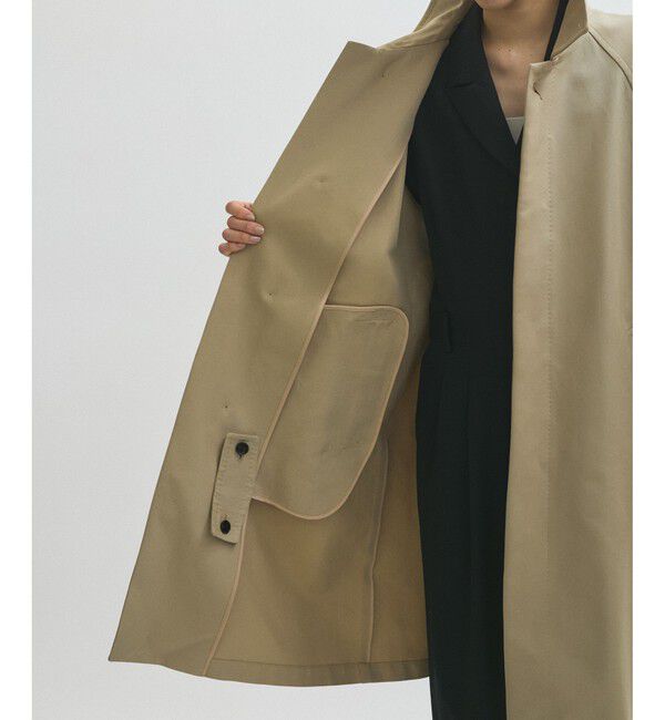 ADAM ET ROPE'「【サステナブル】コットンダブルクロスバルマカーンコート」|ステンカラーコート|