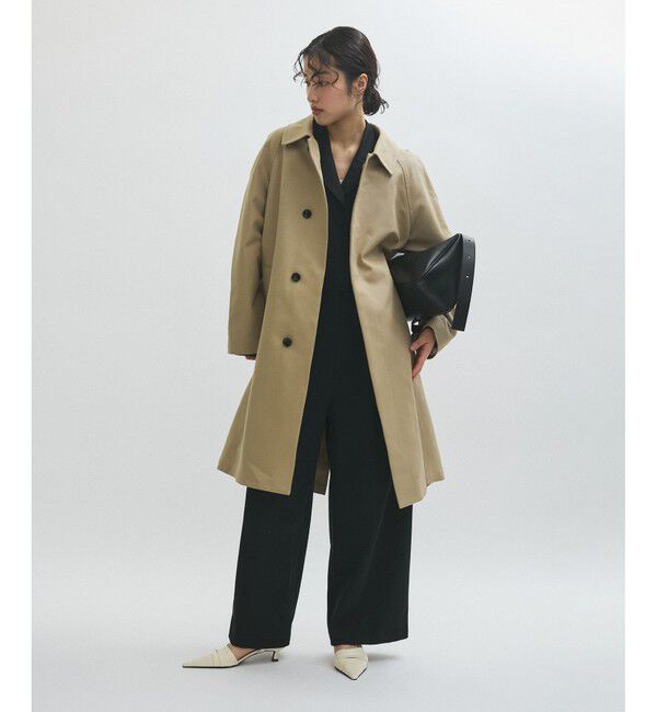 ADAM ET ROPE'「【サステナブル】コットンダブルクロスバルマカーンコート」|ステンカラーコート|