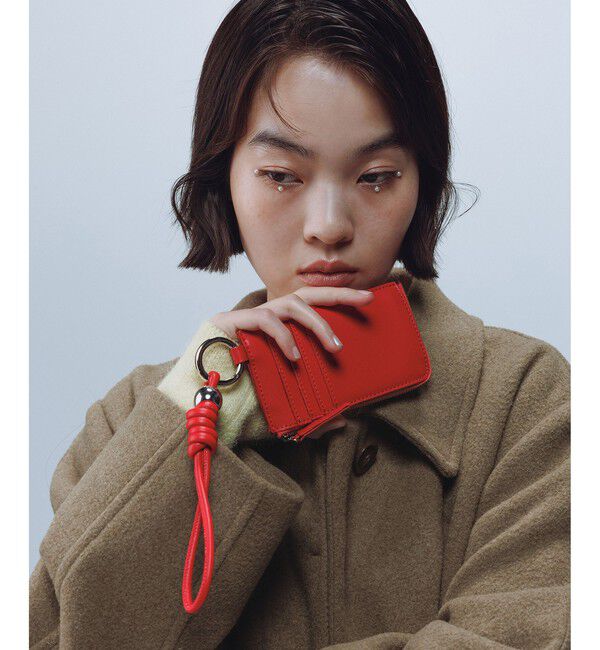 ADAM ET ROPE'「【WEB限定】カードケース付きチャームストラップ」|名刺入れ・カードケース|レッド(60)