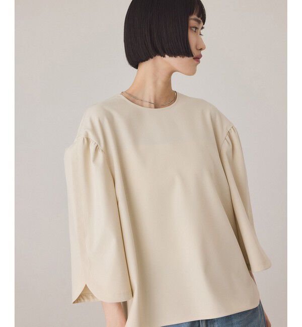 ADAM ET ROPE'「チューリップスリーブプルオーバー/UVカット」|シャツ・ブラウス|ベージュ(27)