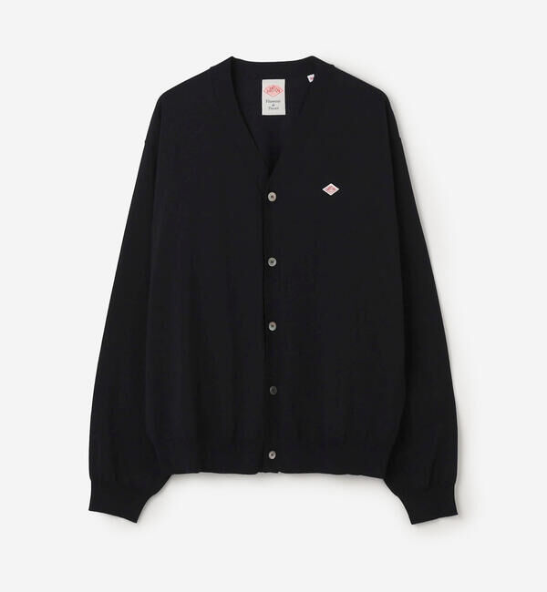DANTON「DANTON | ジャージーニット Vネックカーディガン MEN」|ニット・セーター|BLACK