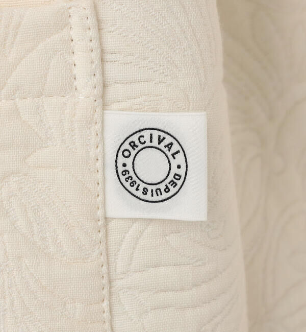 ORCIVAL「ORCIVAL | コットンポリジャカード ラウンドネックジャケット WOMEN」|ノーカラージャケット|