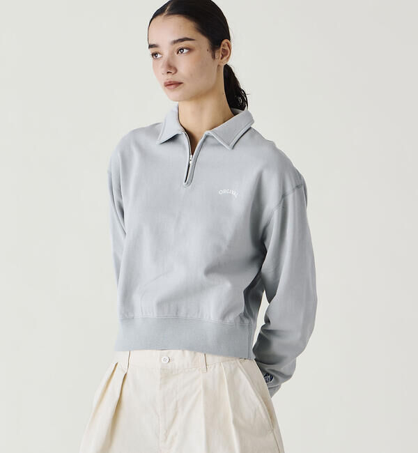 ORCIVAL「ORCIVAL | コットン裏毛 ハーフジッププルオーバー WOMEN」|スウェット・ジャージ|