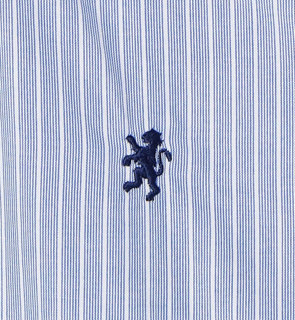 GYMPHLEX「Gymphlex | コットンストライプ ショートボタンダウン長袖シャツ WOMEN」|シャツ・ブラウス|