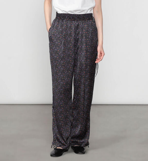  「TICCA | リトルフラワープリント ワイドイージーパンツ WOMEN」|チノ|