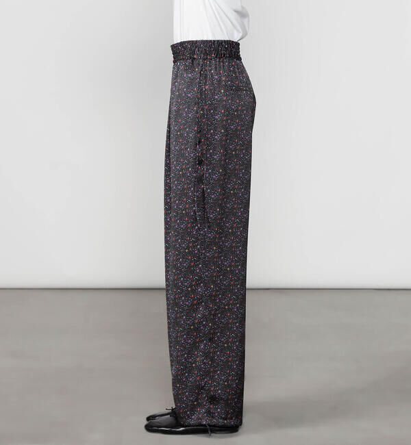  「TICCA | リトルフラワープリント ワイドイージーパンツ WOMEN」|チノ|