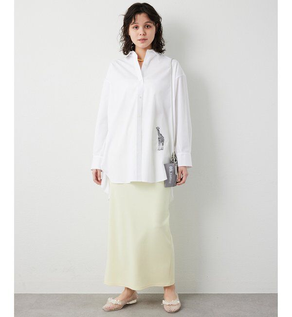  「カットジョーゼットスリットスカート」|スカート|