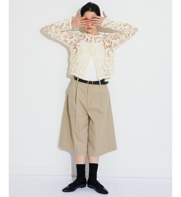 THE PAUSE「【THE PAUSE】クロシェニットカーディガン」|ニット・セーター|