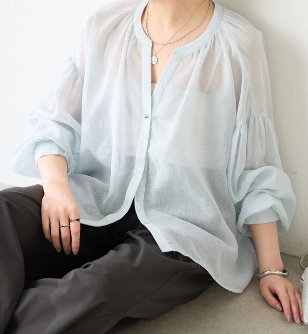  「スキッパーシアーブラウス」|シャツ・ブラウス|