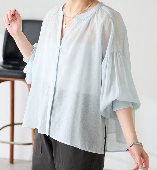  「スキッパーシアーブラウス」|シャツ・ブラウス|