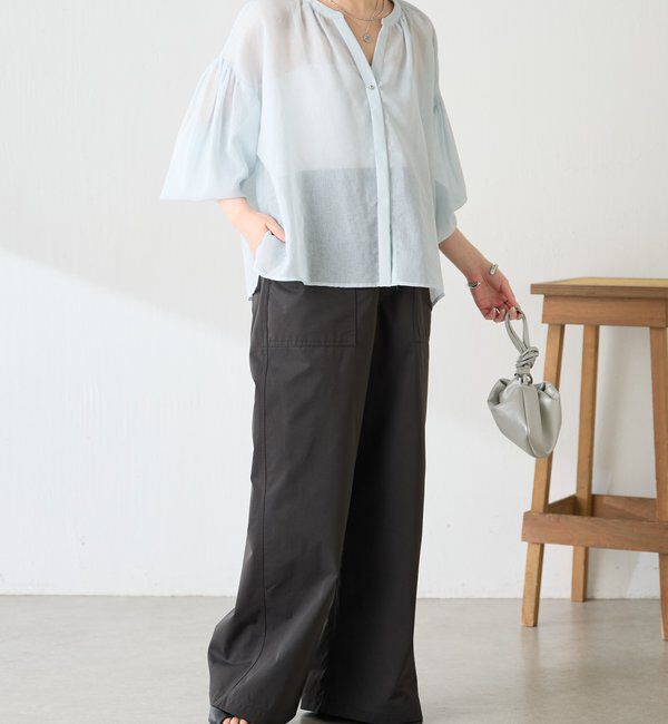  「スキッパーシアーブラウス」|シャツ・ブラウス|