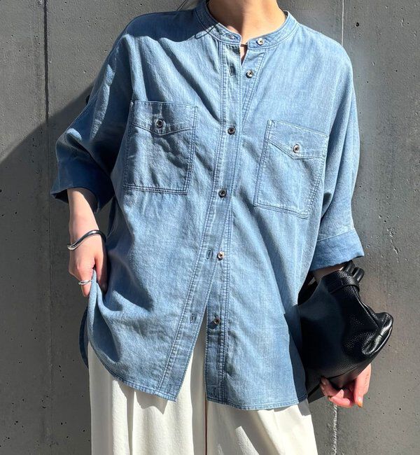  「Q.anos　ドルマンシアーデニムシャツ」|シャツ・ブラウス|