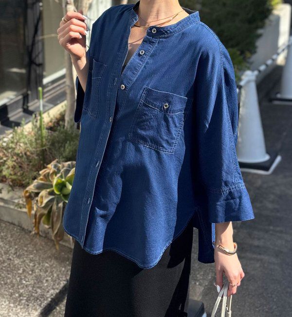  「Q.anos　ドルマンシアーデニムシャツ」|シャツ・ブラウス|