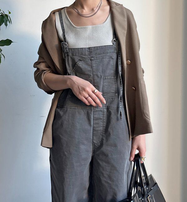  「ストレッチツイルピグメント加工オールインワン」|ワンピース|